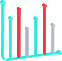 Abstract HUD graph futuristic display, 3d element png