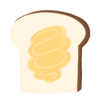 Sliced Bread With Butter Cartoon illustration png