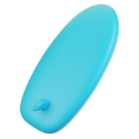3d rendering beach icon concept. 3d render surfboard png