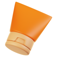 3d rendering beach icon concept. 3d render sun cream png
