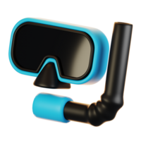 3d rendering beach icon concept. 3d render snorkeling png