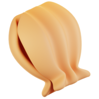 3d rendering beach icon concept. 3d render seashell png