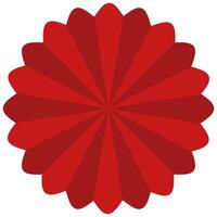 Red sunburst badge icon isolated on white background. vector