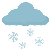 Flat icon of snow isolated on white background. vector