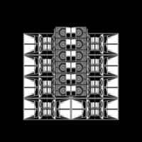 Audio speaker box and middle speaker with custom arrangement vector