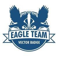 Eagle team badge design vector
