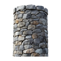 A photograph of a stone tower isolated on transparent background. png
