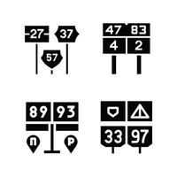 High Quality Route Number Informational Signs vector