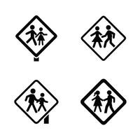 High Quality School Crossing Sign Graphics vector