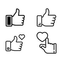 Editable Like Button for Web Design vector
