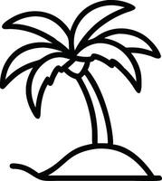 Isolated Palm Tree for Easy Customization vector