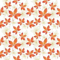 seamless pattern with autumn leaves vector