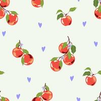 seamless apple pattern vector