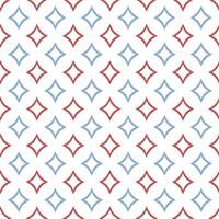 seamless blue and red geometric pattern vector