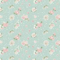 seamless pattern with flowers and dots vector