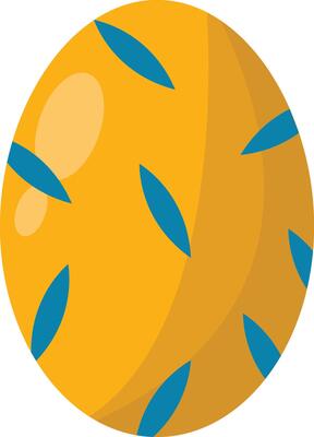 Cute Cartoon Easter Eggs on White Background