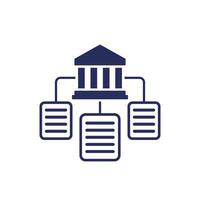 Bank documents icon on white vector