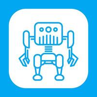 Robotics, robot line icon vector