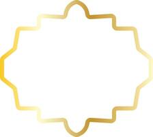 Golden arabian frame design element vector