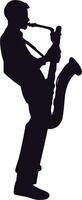 Saxophone player silhouette vector