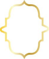 Golden arabian frame design element vector