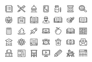 Study material icon guide for students vector