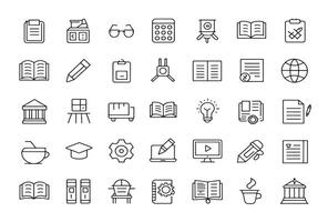 Study material icon enhances learning experience vector