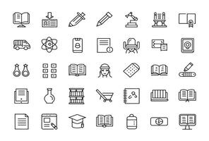 Study material icon improves exam preparation vector