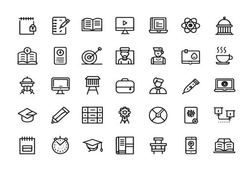 Study session icon for effective learning vector