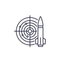 radar, ballistic missile detection line icon vector