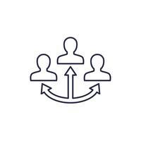 third party or brokerage line icon vector