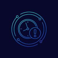 shelf life icon, linear design vector