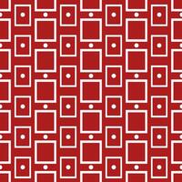 Abstract Ikat white circle and square seamless pattern and geometric shapes on red wallpaper and background. Christmas and new year concept vector