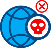 globe location remove with a skull on it png