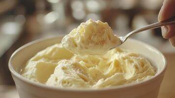 Cherishing a Creamy Spoonful of Risgrynsgrot a Luscious Frozen Delight photo