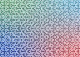 Geometric blue line red pattern abstract art background vector