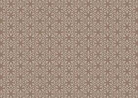 Brown line flowers geometry pattern background vector