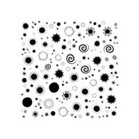 Hand Drawn Suns Seamless Pattern vector