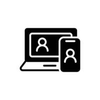online meeting solid icon design good for web or mobile app vector