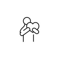 empathy thin outline icon design good for web or mobile app vector