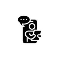 call solid icon design good for web or mobile app vector