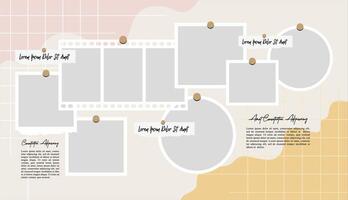 Collage grid effect overlay vector