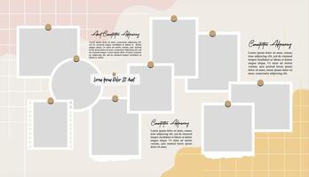 Blanck photo frame collage collection vector