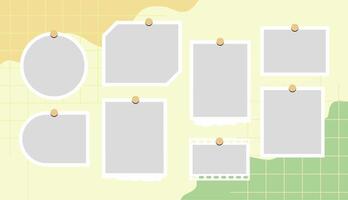 Collage of realistic frames Border vector
