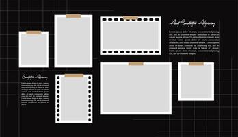 photo frames set with text space vector
