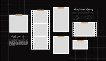 Untidy photo frame collage vector