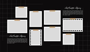 grid digital photo collage design template vector