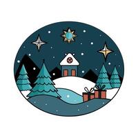 Abstract and artistic christmas background. dark winter background vector