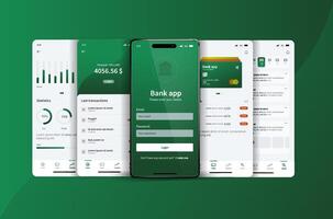 Mobile bank app. Finances aplication. vector