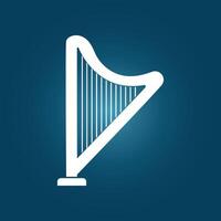 Harp trendy artwork glorious abstract illustration colorful practical design vector